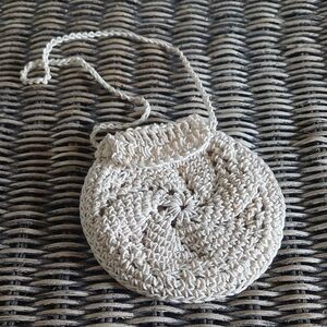 Vintage Ivory Crochet Mini Bag
